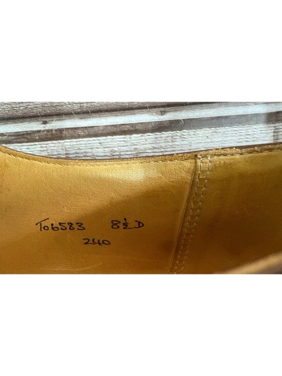 Brooks Brothers Peal & Co CROCKETT JONES Monk Dress Shoes color brown sz 8.5 D